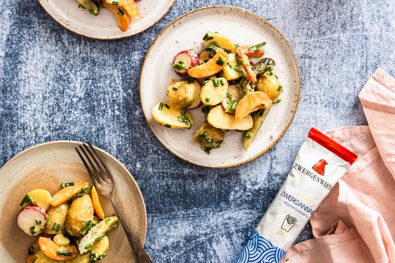 Kartoffelsalat mit Aprikosen
